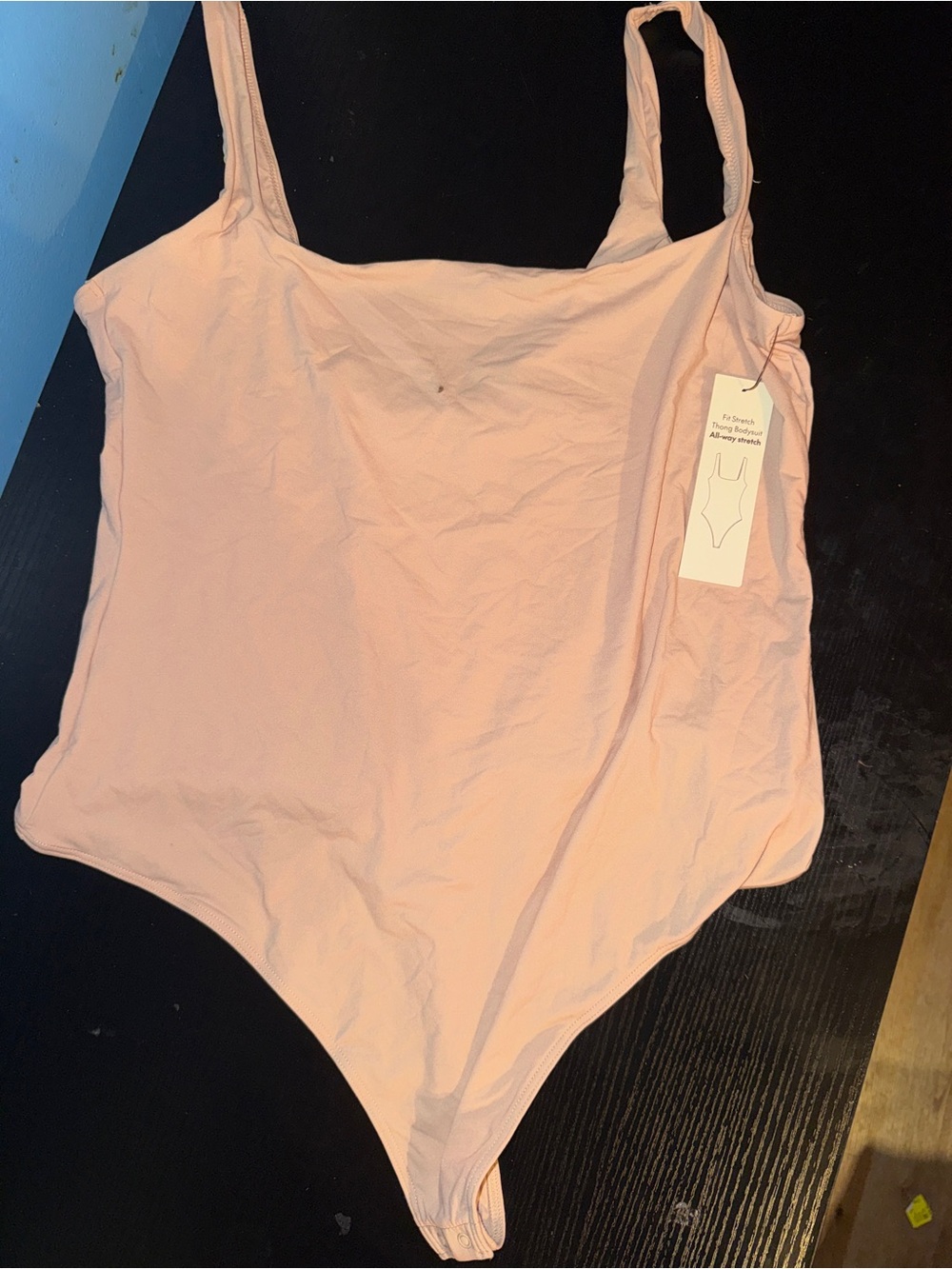 No Boundaries Scoop Neck Bodysuit - Light Pink